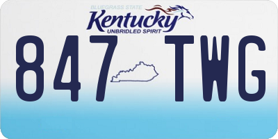 KY license plate 847TWG