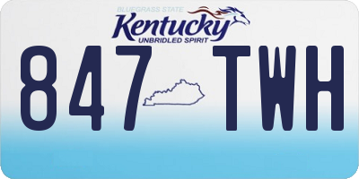 KY license plate 847TWH