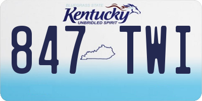 KY license plate 847TWI