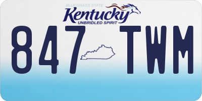 KY license plate 847TWM