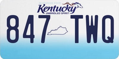 KY license plate 847TWQ