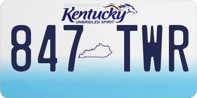 KY license plate 847TWR