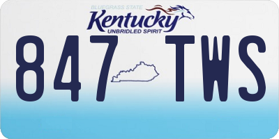 KY license plate 847TWS