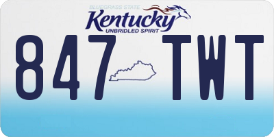 KY license plate 847TWT