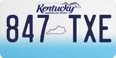 KY license plate 847TXE