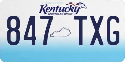 KY license plate 847TXG