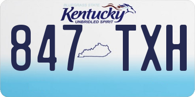 KY license plate 847TXH