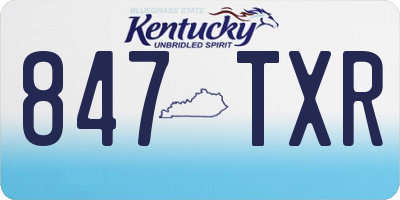KY license plate 847TXR