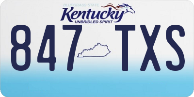 KY license plate 847TXS