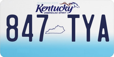 KY license plate 847TYA