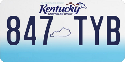 KY license plate 847TYB