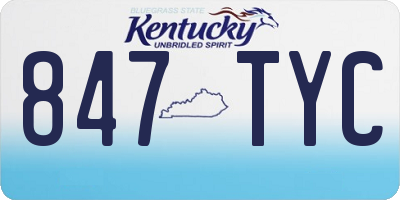 KY license plate 847TYC