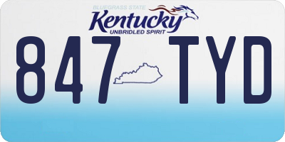 KY license plate 847TYD