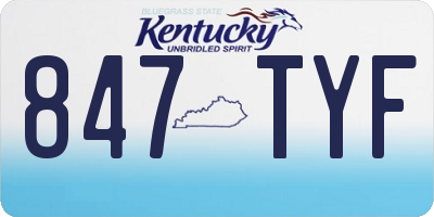 KY license plate 847TYF