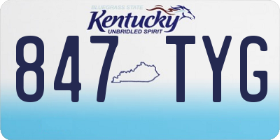 KY license plate 847TYG