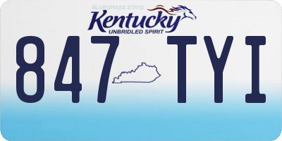KY license plate 847TYI