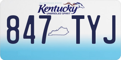 KY license plate 847TYJ