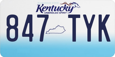 KY license plate 847TYK