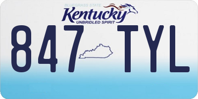 KY license plate 847TYL