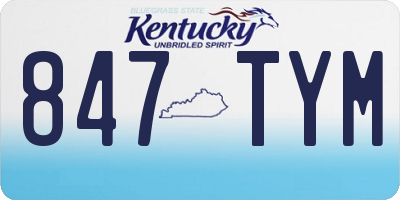 KY license plate 847TYM