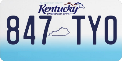 KY license plate 847TYO
