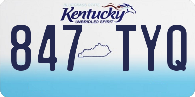 KY license plate 847TYQ