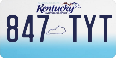 KY license plate 847TYT