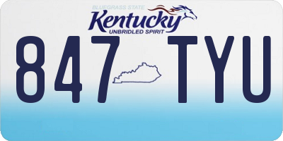 KY license plate 847TYU