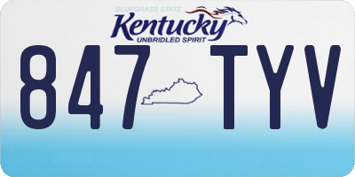 KY license plate 847TYV