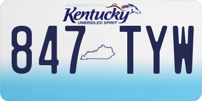 KY license plate 847TYW