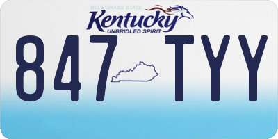KY license plate 847TYY