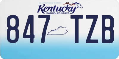 KY license plate 847TZB