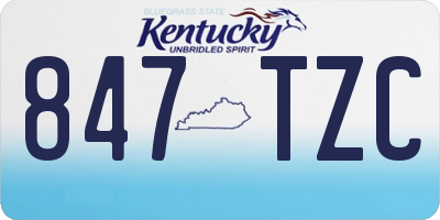 KY license plate 847TZC