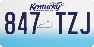 KY license plate 847TZJ