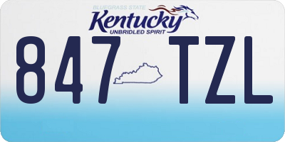 KY license plate 847TZL