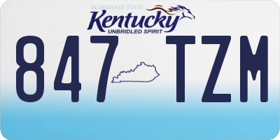 KY license plate 847TZM