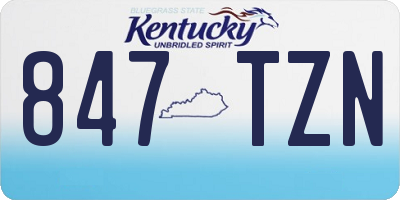 KY license plate 847TZN