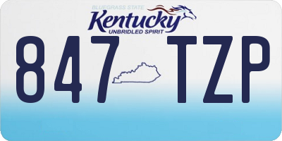KY license plate 847TZP