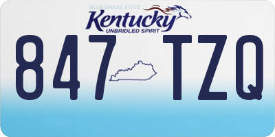 KY license plate 847TZQ