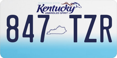 KY license plate 847TZR
