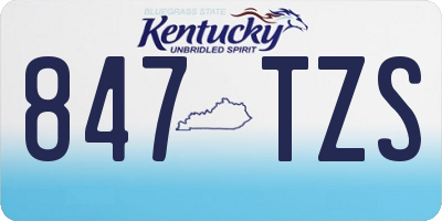 KY license plate 847TZS