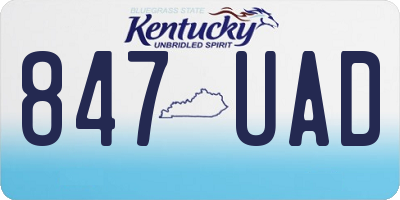 KY license plate 847UAD
