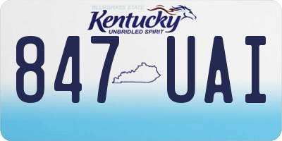 KY license plate 847UAI