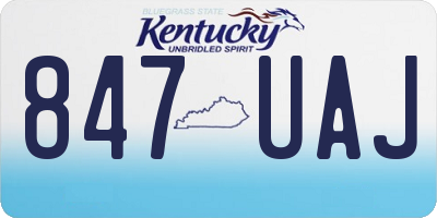 KY license plate 847UAJ
