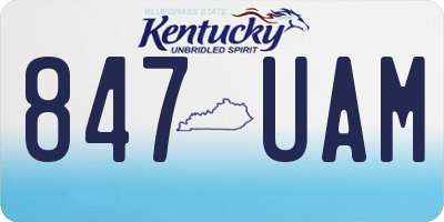 KY license plate 847UAM