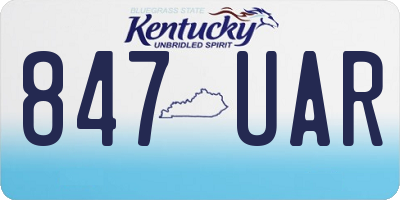 KY license plate 847UAR