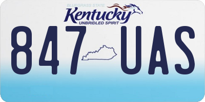 KY license plate 847UAS