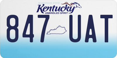 KY license plate 847UAT