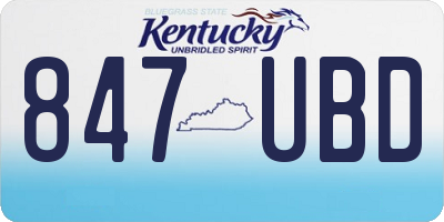 KY license plate 847UBD