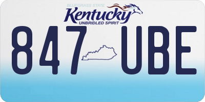 KY license plate 847UBE